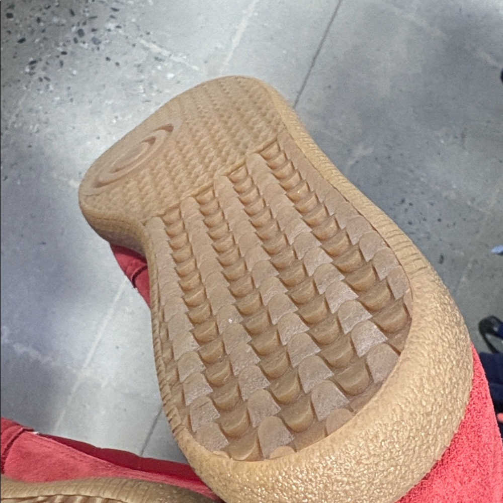 ALOHAS Red Suede & Canvas Sneakers with Cream Accents - Picture 4 of 5